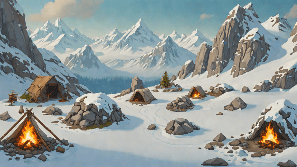 Week 19 of the pregnancy journey — Camp Before the Climb, A snow-covered mountain camp at the climb's base