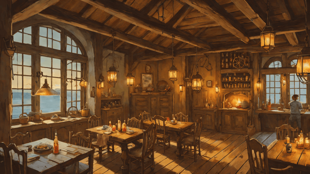 Week 33 of the pregnancy journey — The Sailor's Song, A cozy tavern with an ocean view